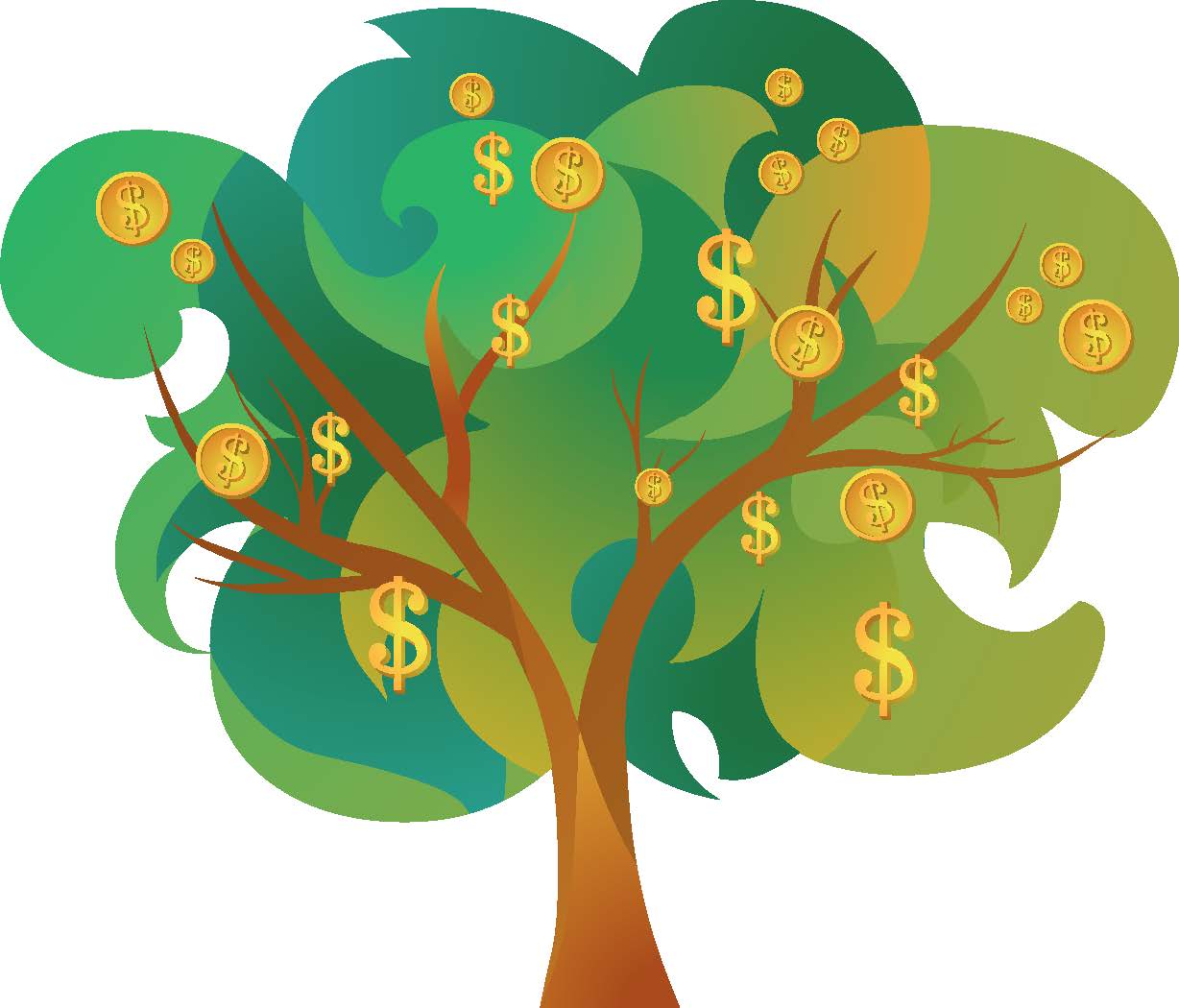 financial goals as clouds - money, home, college, car