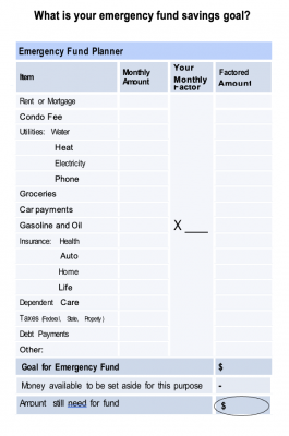 emergency fund checklist